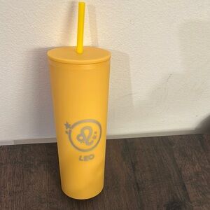 Yellow  Tumbler with Smiley Face Design